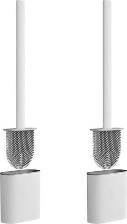 HAC24 WC-Garnitur Silikon Toilettenbürste Flach WC-Bürste