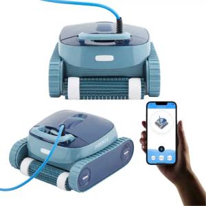 Arebos Poolroboter vollautomatischer Schwimmbad Poolsauger Boden+Wand