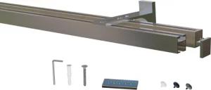 Gardineum Innenlaufschiene Eckige Innenlaufstange/ Gardinenstange 20x20mm