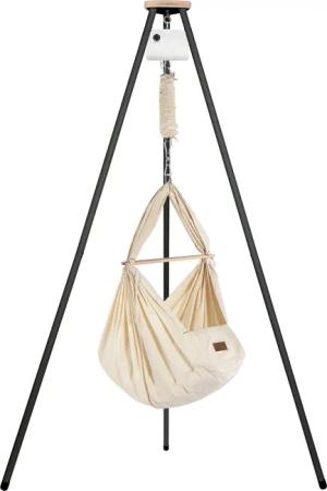 Stubenbett Federwiege Bio mit Tipi Anthrazit