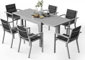 HOMALL Gartentisch Gartentisch Aluminium Ausziehtisch 80/160