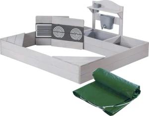 roba® Sandkasten aus Massivholz inkl. Matschküche