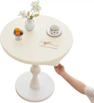Refttenw Tischdecke 360° Runde Elastizität Wasserdicht