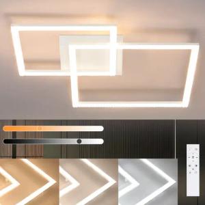 Nettlife LED Deckenleuchte Kristall Wohnzimmer Dimmbar