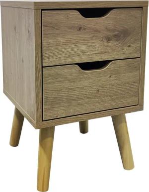 HTI-Living Nachtkommode Nachtschrank 2 Schubladen Thekla