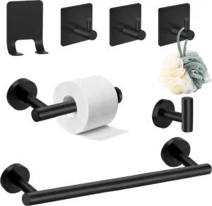 BlingBin Badezimmer-Set 7 IN 1 Handtuchhalter