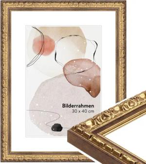 WANDStyle Bilderrahmen H215, Gold, aus Massivholz