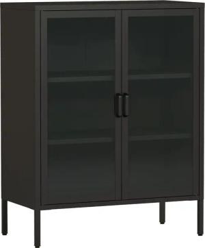 en.casa Sideboard, Fauske 80x40x101,5cm Schwarz