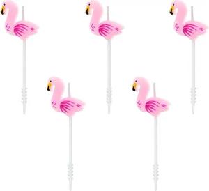 partydeco Geburtstagskerze, Geburtstagskerzen Flamingo 3cm rosa