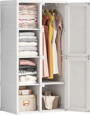 SEEZSSA Drehtürenschrank Kleiderschrank 6 Türen, 8