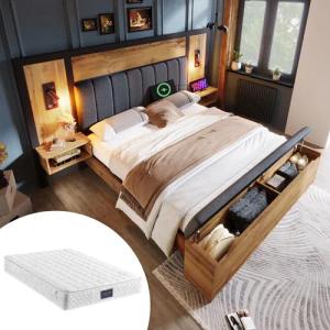 MODFU Massivholzbett mit Bettgestell Lattenrost (Struraumbett,