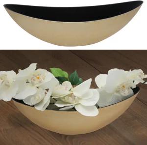 CEPEWA Dekoschale Dekoschale oval gold schwarz