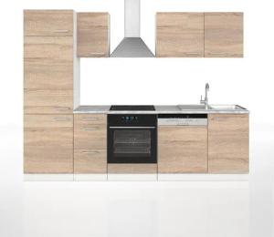 Vicco Küchenzeile Optima, Sonoma/Weiß, 270 cm