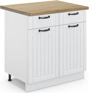Vicco Unterschrank Fame-Line, Weiß Landhaus/Weiß, 80
