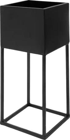 Spetebo Blumentopf Metall Blumentopf schwarz mit