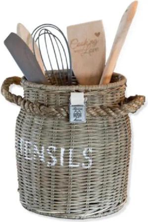 Rivièra Maison Kochlöffelhalter Kochutensilienhalter Rustic Rattan