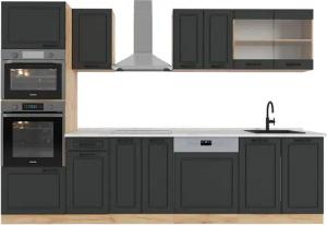 Vicco Küchenzeile R-Line, Anthrazit Landhaus/Goldkraft Eiche,