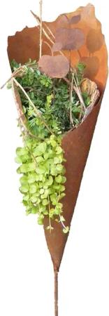 Rostikal Gartenstecker Gartendeko Metall Pflanztüte Beetstecker