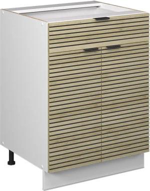 Vicco Unterschrank Fame-Line, Eiche Paneel/Weiß, 60