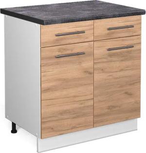 Vicco Unterschrank Fame-Line, Goldkraft Eiche/Weiß, 80