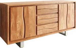 DELIFE Sideboard Live-Edge, 170 cm Akazie