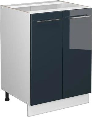 Vicco Unterschrank Fame-Line, Dunkelblau Hochglanz/Weiß, 60