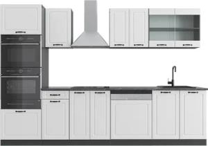 Vicco Küchenzeile R-Line, Weiß Landhaus/Anthrazit, Ohne
