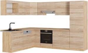 Vicco Winkelküche R-Line, Sonoma/Goldkraft Eiche, 227