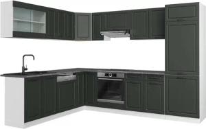 Vicco Winkelküche R-Line, Anthrazit Landhaus/Weiß, 227