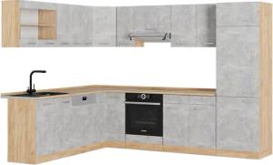 Vicco Winkelküche R-Line, Beton/Goldkraft Eiche, 227