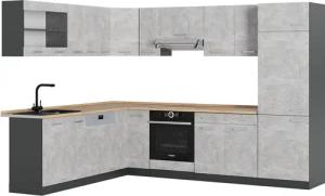 Vicco Winkelküche R-Line, Beton/Anthrazit, 227 x