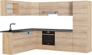 Vicco Winkelküche R-Line, Sonoma/Goldkraft Eiche, 227