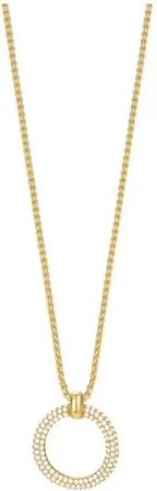 Esprit Collier Peribess Gold, aus Metall, Gold, Zirkonia, runder Anhänger, 42cm lang