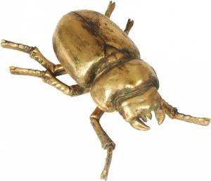Horror-Shop Hängedekoration Goldenes Hirschkäfer Weibchen als