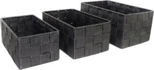 Marabellas Shop Organizer 3er-Set geflochtene Aufbewahrungsboxen
