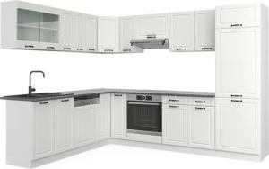 Vicco Winkelküche R-Line, Weiß Landhaus/Weiß, 227