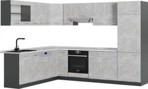 Vicco Winkelküche R-Line, Beton/Anthrazit, 227 x