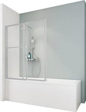Schulte Badewannenfaltwand Komfort, 3 mm Sicherheitsglas,