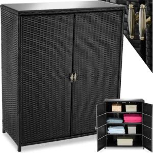 tectake Geräteschrank Gartenschrank (Rattanschrank, 1-St., 1