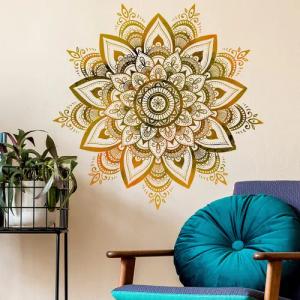 ZEUOPQ Wandtattoo Dekorative Wandaufkleber, Mandala Blume