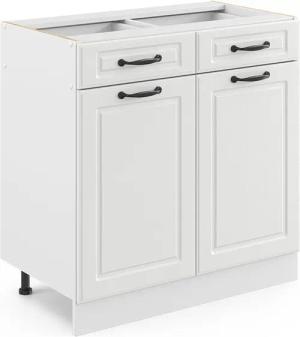 Vicco Unterschrank R-Line, Weiß Landhaus/Weiß, 80