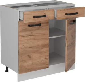 Vicco Unterschrank R-Line, Goldkraft Eiche/Weiß, 80