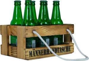 Allzweckkiste Holzkiste mit Griffbändern "Männerhandtasche" in
