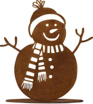 Rostikal Schneemann Rost Deko Metall (1