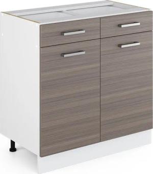 Vicco Unterschrank R-Line, Edelgrau/Weiß, 80 cm