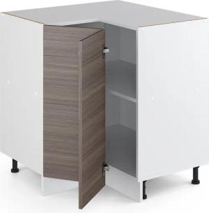 Vicco Eckunterschrank R-Line, Grau/Weiß, 75.6 cm,