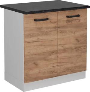 Vicco Spülenunterschrank R-Line, Goldkraft Eiche/Weiß, 80