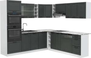 Vicco Winkelküche R-Line, Anthrazit Landhaus/Weiß, 237