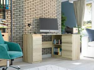 Home Collective Eckschreibtisch mit 3 Schubladen,