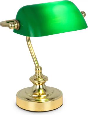 bmf-versand Tischleuchte Schreibtischlampe Retro Bankerlampe Grün